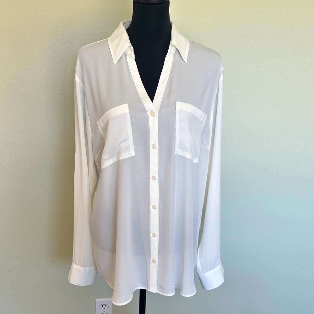 Maurices Cream Sheer Blouse